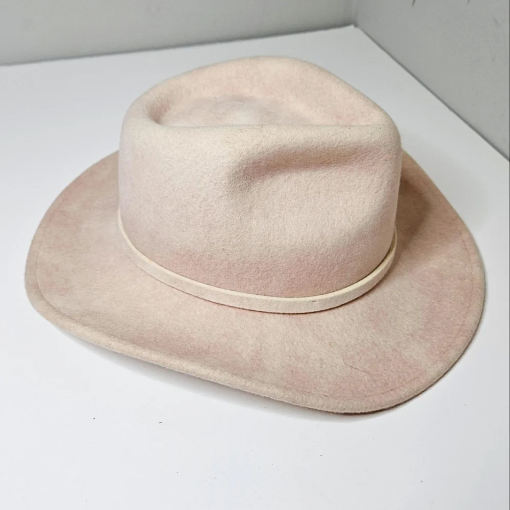 Mossant Paris Pink Hat Wool Mottled Western M Medium